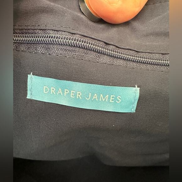 DRAPER JAMES | Everyday Straw Bag Tote Natural Woven Floral Scarf NWT - Picture 5 of 7